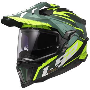 Enduro motoristična čelada LS2 MX701 Explorer Spire zeleno-fluo rumena