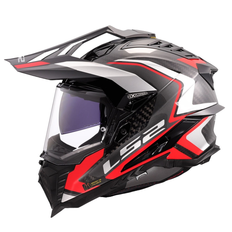 Enduro motoristična čelada LS2 MX701 Explorer C Frontier II rdeča
