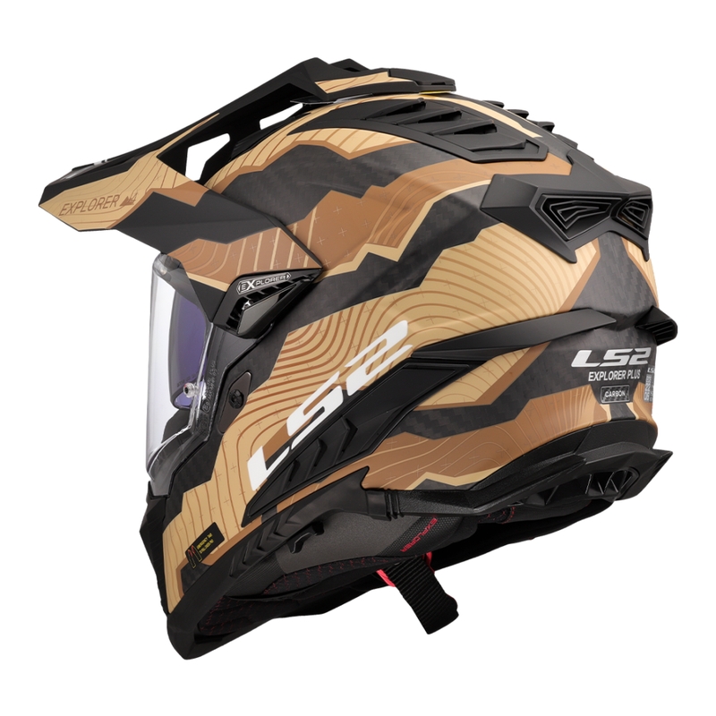 Enduro motoristična čelada LS2 MX701 Explorer C Trick rjavo-peščena