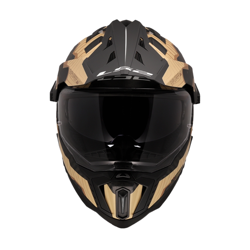Enduro motoristična čelada LS2 MX701 Explorer C Trick rjavo-peščena