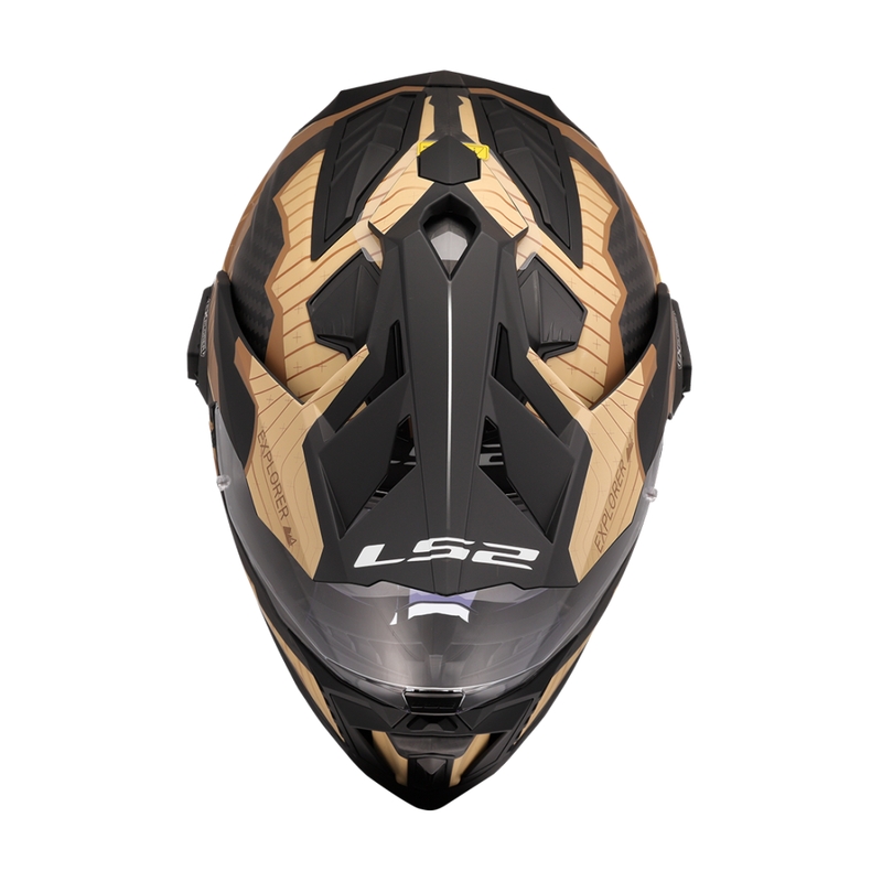 Enduro motoristična čelada LS2 MX701 Explorer C Trick rjavo-peščena
