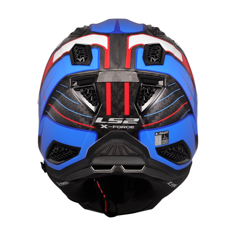 Motokros čelada LS2 MX703 X-Force Galuo bela-rdeča-modra