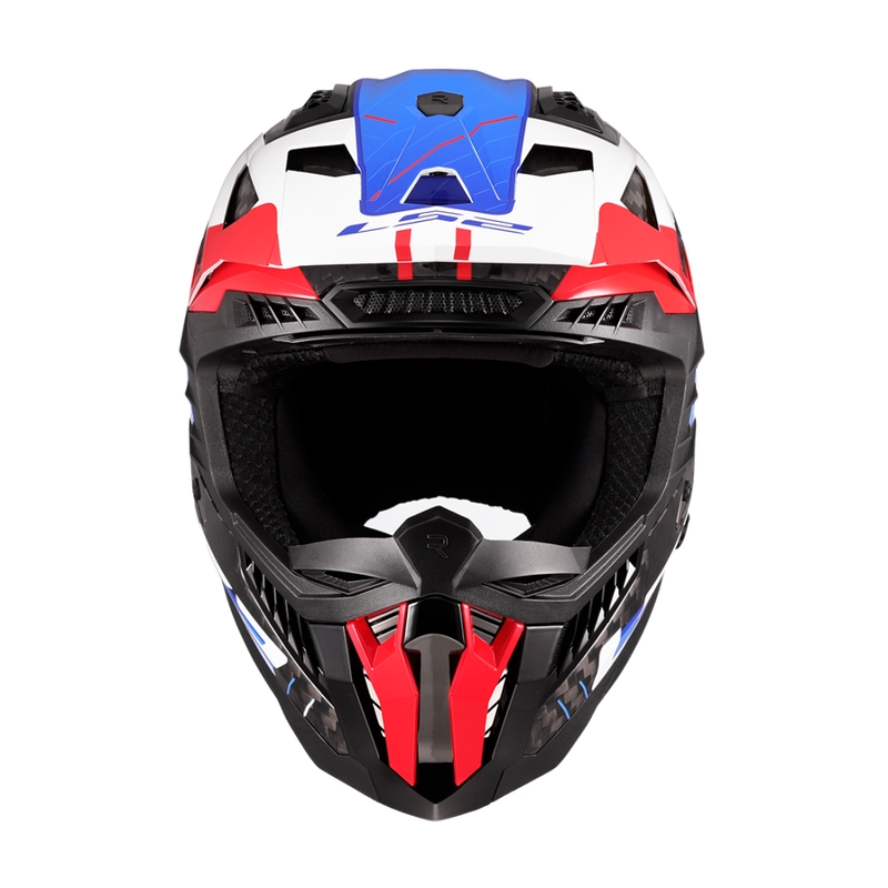 Motokros čelada LS2 MX703 X-Force Galuo bela-rdeča-modra