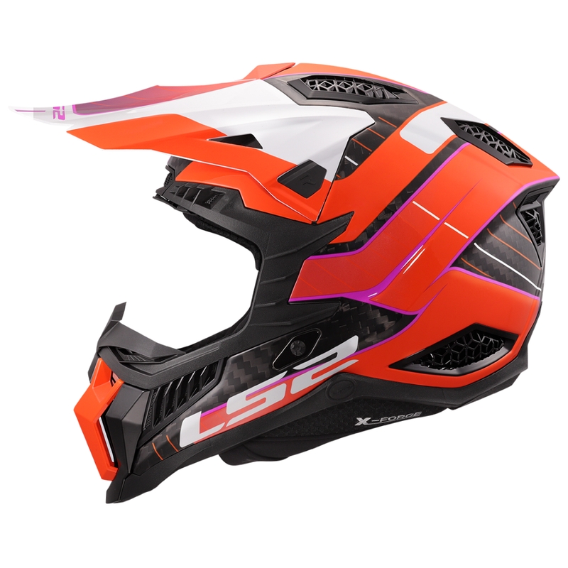 Motokros čelada LS2 MX703 X-Force Galuo oranžna