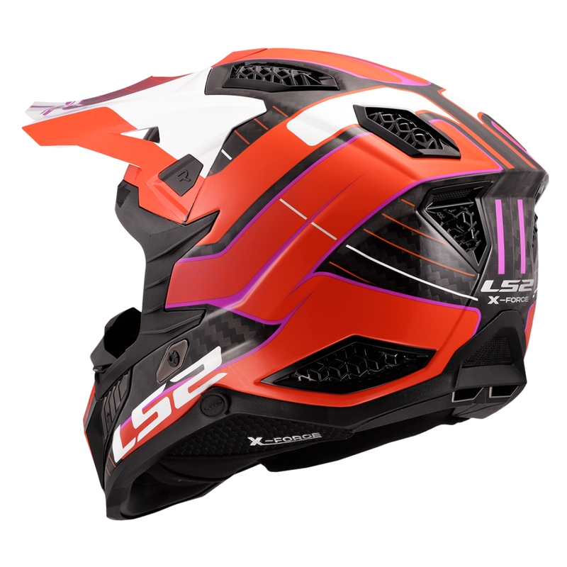 Motokros čelada LS2 MX703 X-Force Galuo oranžna