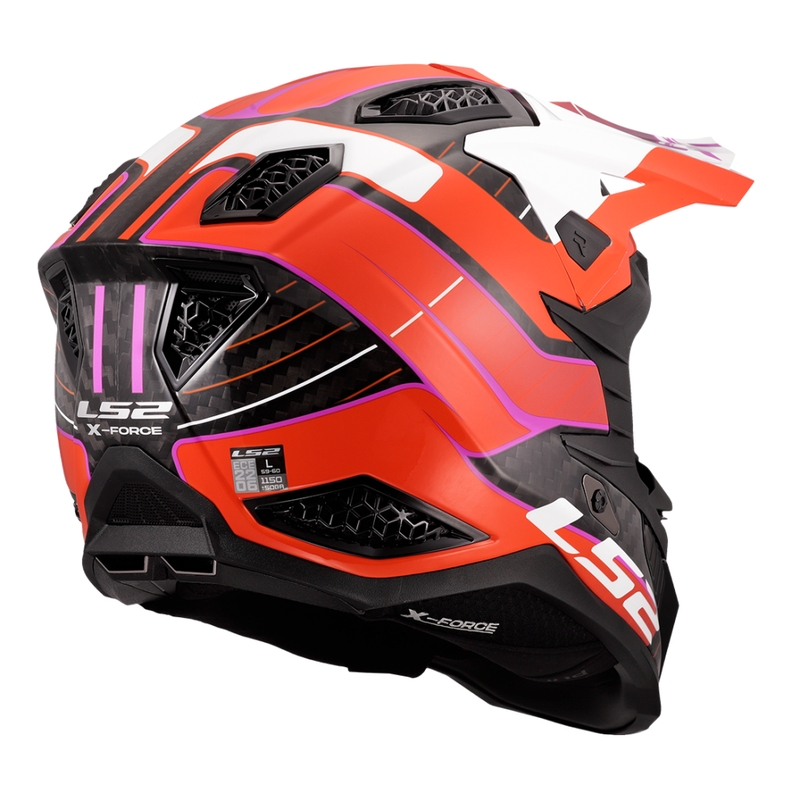 Motokros čelada LS2 MX703 X-Force Galuo oranžna