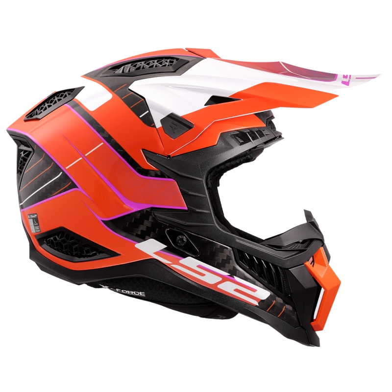 Motokros čelada LS2 MX703 X-Force Galuo oranžna