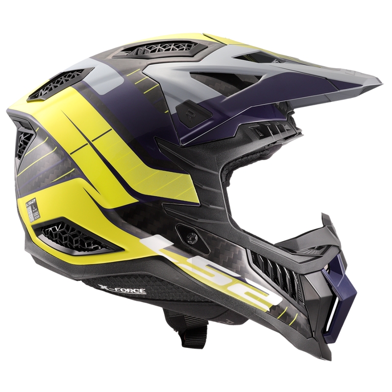 Motokros čelada LS2 MX703 X-Force Galuo sivo-fluo rumena