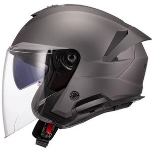 Motoristična čelada z odprtim obrazom LS2 OF618 Verso II Solid mat titanium