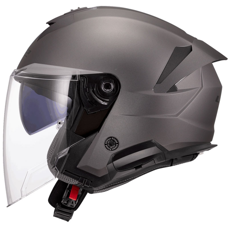 Motoristična čelada z odprtim obrazom LS2 OF618 Verso II Solid mat titanium