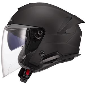 Motoristična čelada z odprtim obrazom LS2 OF618 Verso II Solid mat črna