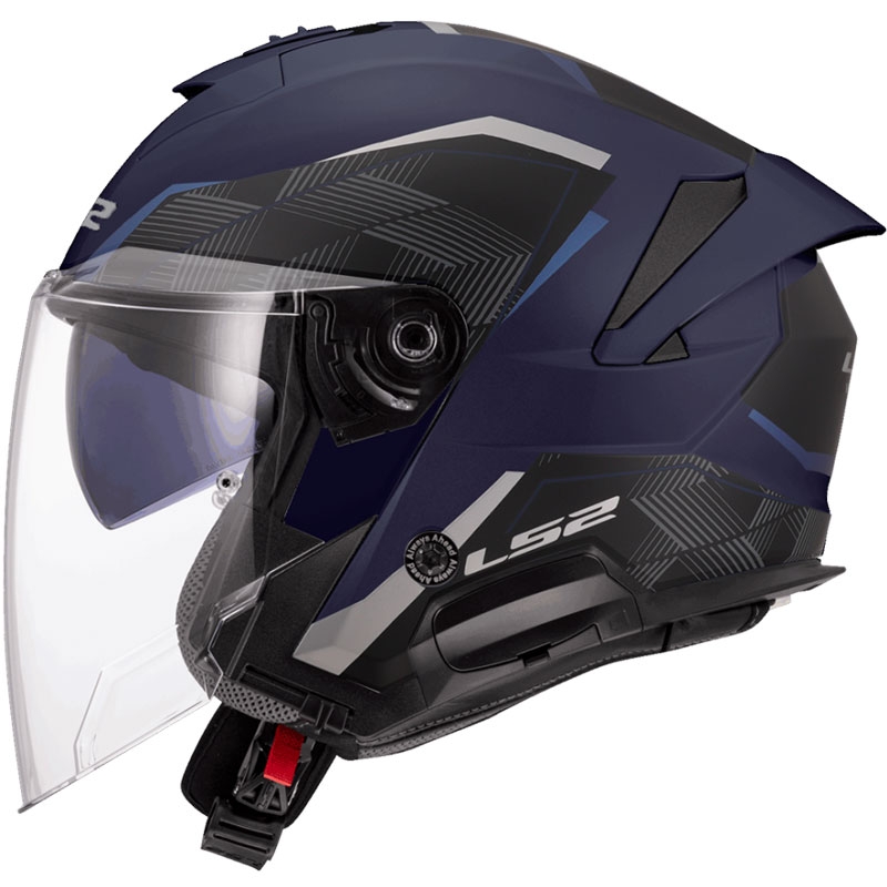 Odprta motoristična čelada LS2 OF618 Verso II Air temno modra
