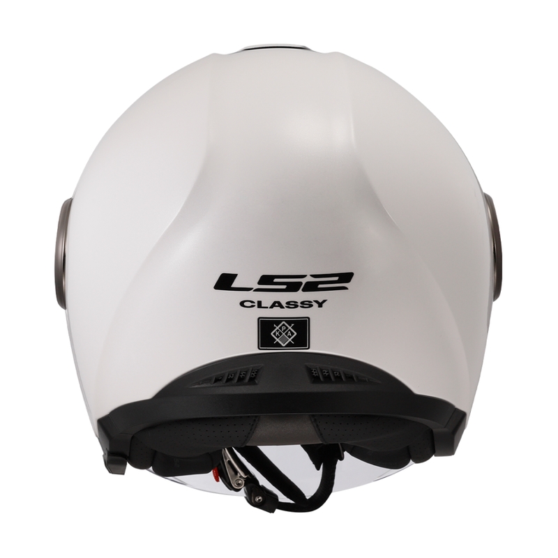 Motoristična čelada z odprtim obrazom LS2 OF620 Classy Solid white