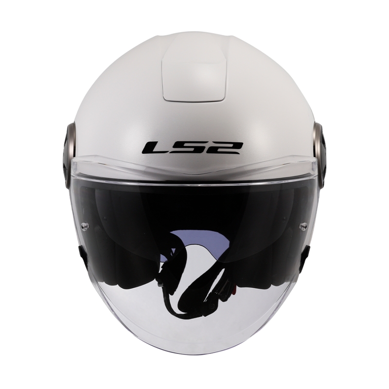 Motoristična čelada z odprtim obrazom LS2 OF620 Classy Solid white