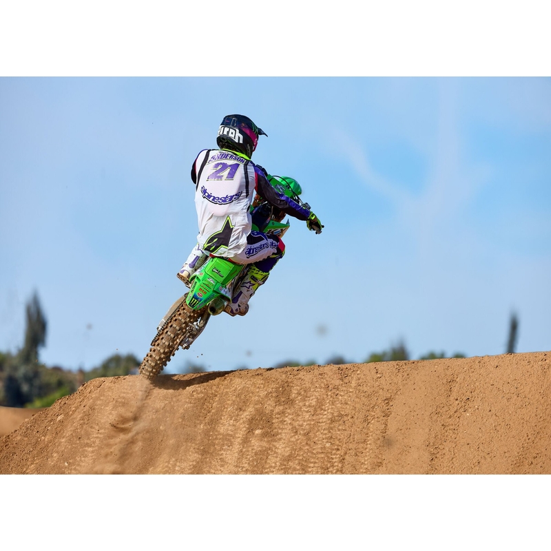 Alpinestars Supertech SX motokros majica omejena serija Dirt Studios bela-vijolična-roza-fluo rumena