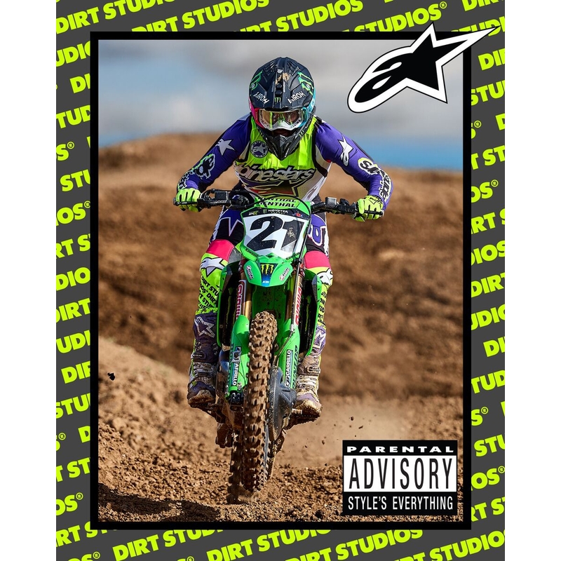 Alpinestars Supertech motokros hlače limitirana serija Dirt Studios belo-vijolično-roza-fluo rumena