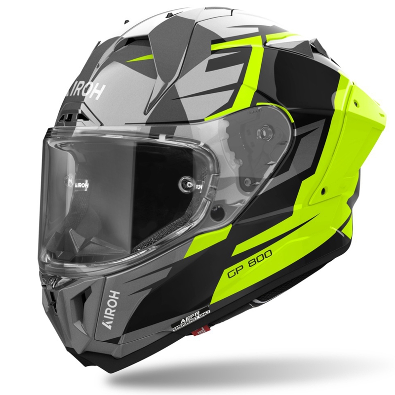 Celoobrazna motoristična čelada Airoh GP800 Master rumena