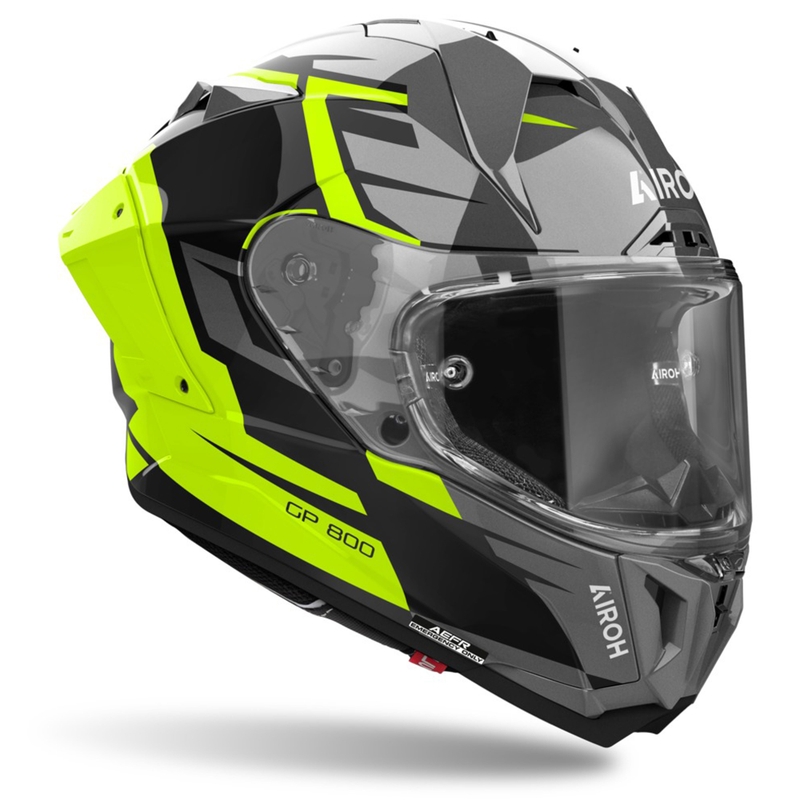 Celoobrazna motoristična čelada Airoh GP800 Master rumena
