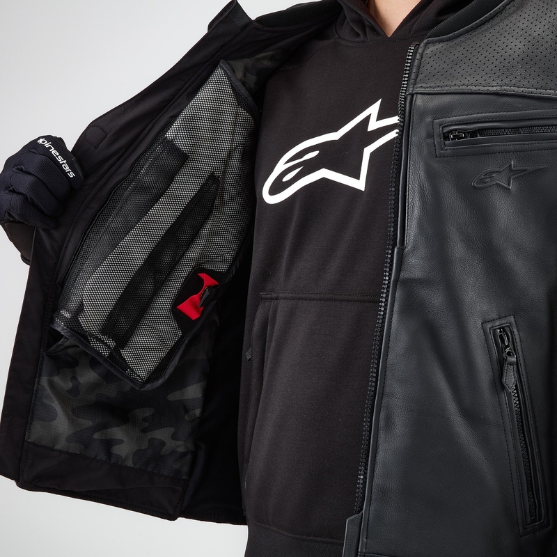 Alpinestars TECH-AIR®3 V2 LEATHER system airbag telovnik črn