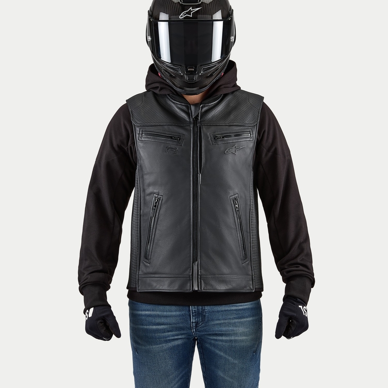 Alpinestars TECH-AIR®3 V2 LEATHER system airbag telovnik črn