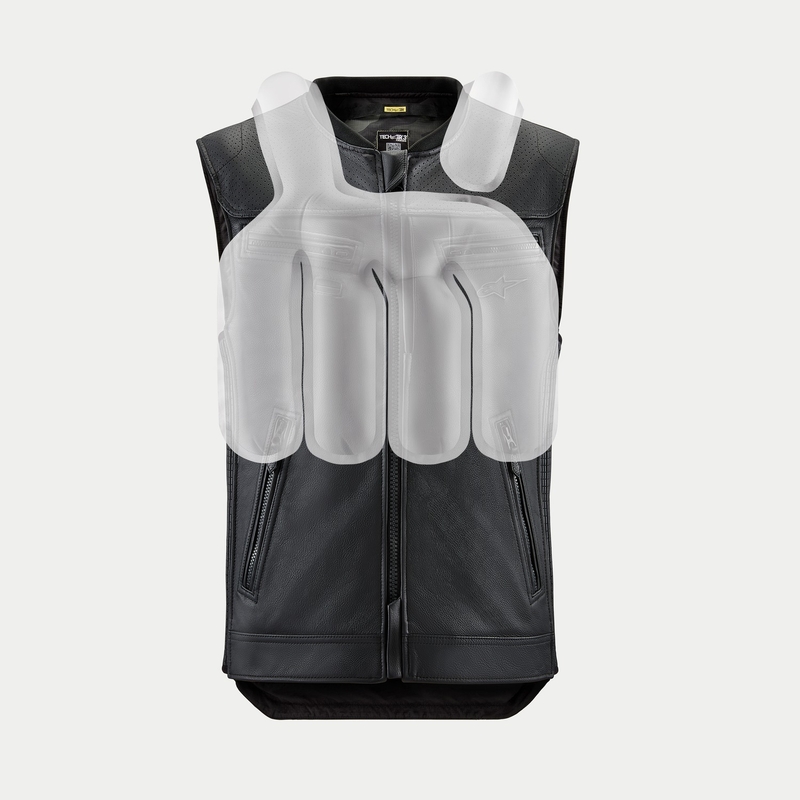 Alpinestars TECH-AIR®3 V2 LEATHER system airbag telovnik črn