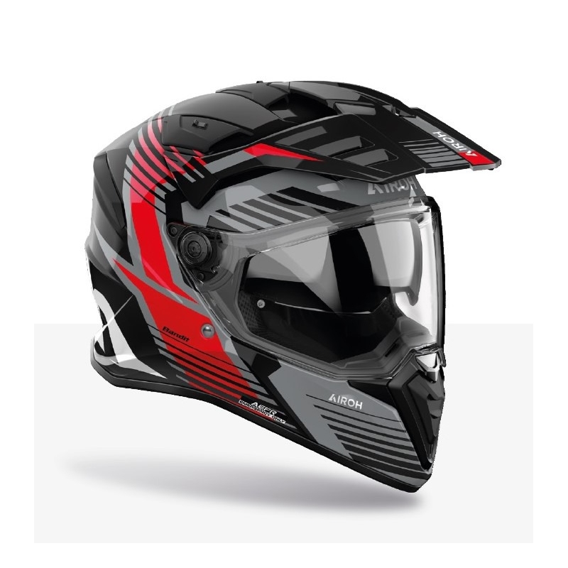 Enduro motoristična čelada Airoh Bandit Spicy red