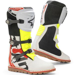 Motoristični škornji Stylmartin Impact Pro.2 belo-črno-fluo rumeni