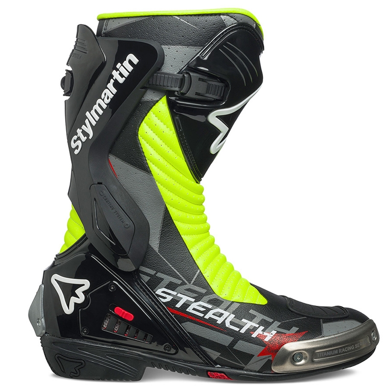 Stylmartin Stealth Evo Air motoristični škornji črno-fluo rumeni
