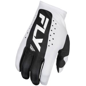Motokros rokavice FLY Racing Lite bele-črne