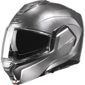 HJC i100 Solid motoristična čelada na preklop, srebrna