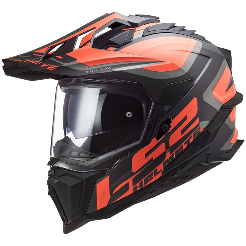 Enduro čelada LS2 MX701 Explorer Alter črna-fluo oranžno-siva mat