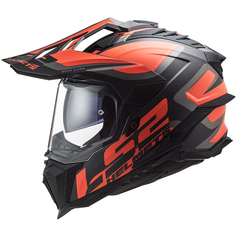 Enduro čelada LS2 MX701 Explorer Alter črna-fluo oranžno-siva mat