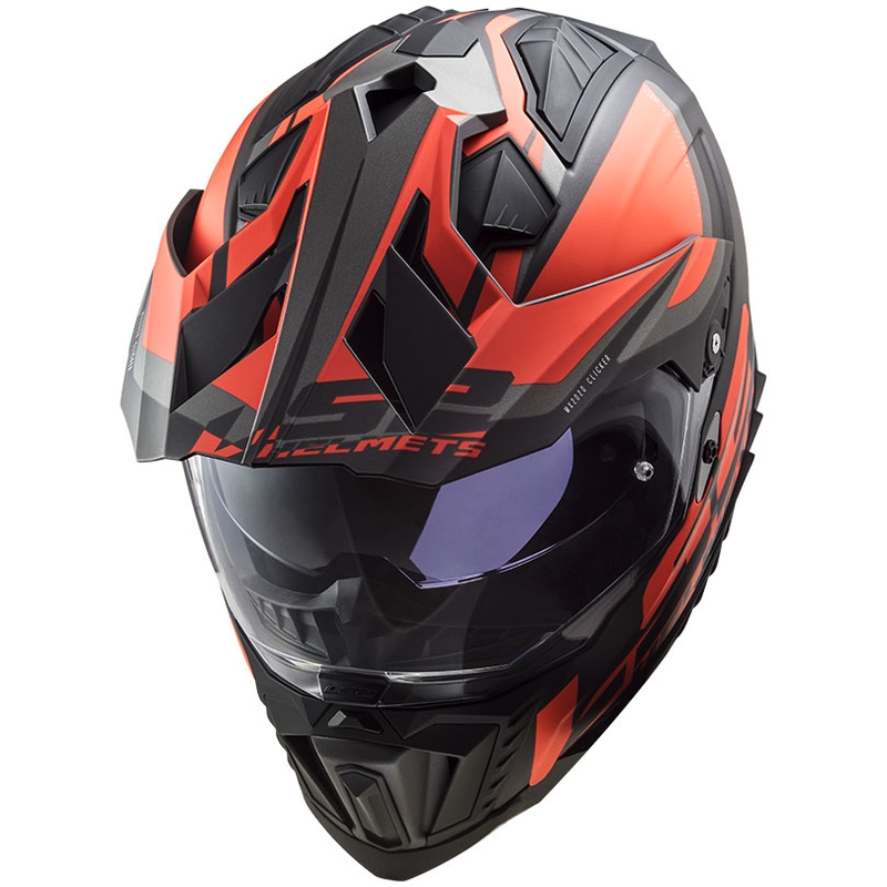 Enduro čelada LS2 MX701 Explorer Alter črna-fluo oranžno-siva mat