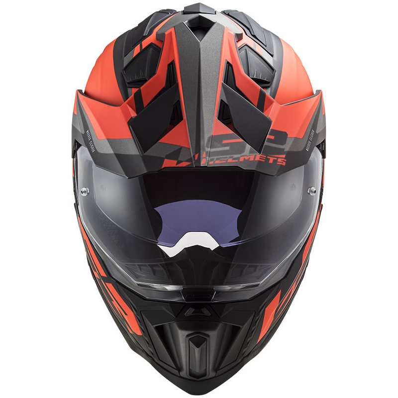 Enduro čelada LS2 MX701 Explorer Alter črna-fluo oranžno-siva mat