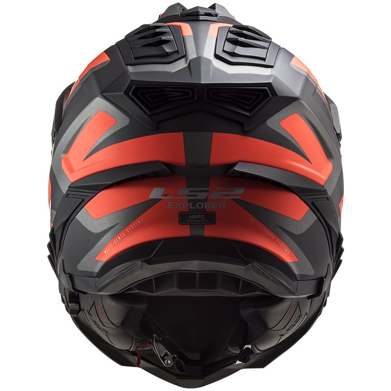 Enduro čelada LS2 MX701 Explorer Alter črna-fluo oranžno-siva mat