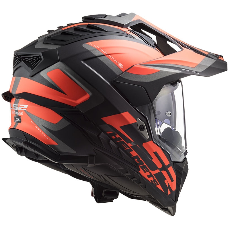 Enduro čelada LS2 MX701 Explorer Alter črna-fluo oranžno-siva mat