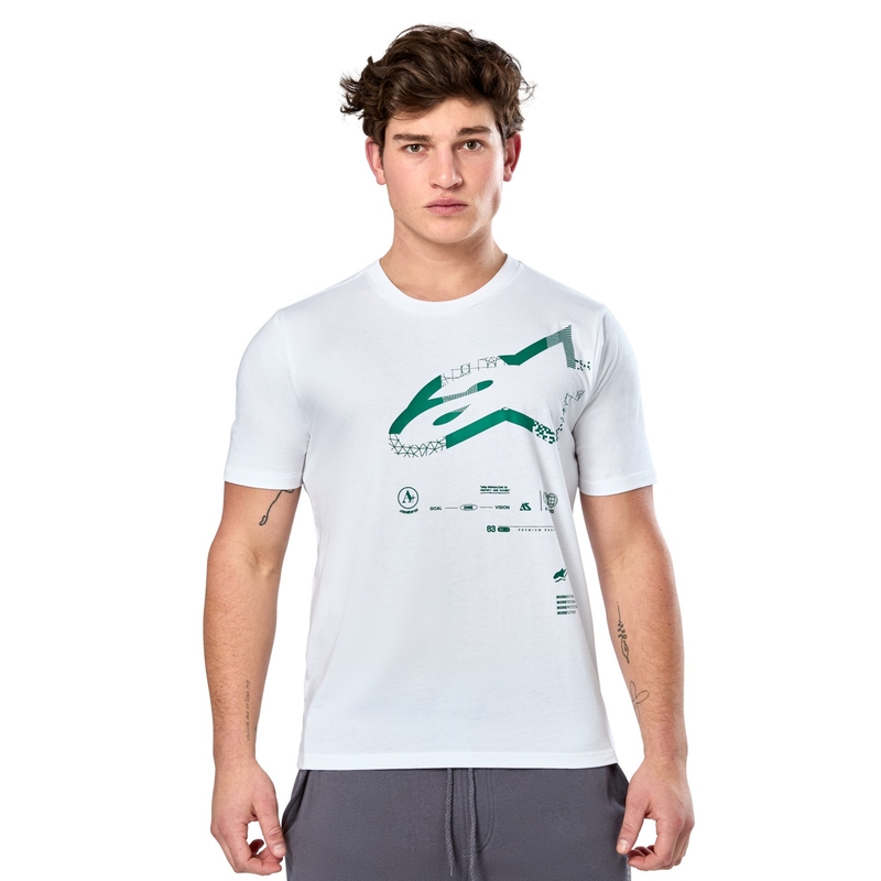 Bela majica Alpinestars Geografica CSF