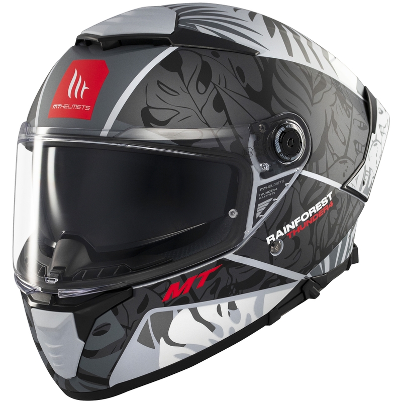 Integral motoristična čelada MT Thunder 4 SV Rainforest mat črno-bela