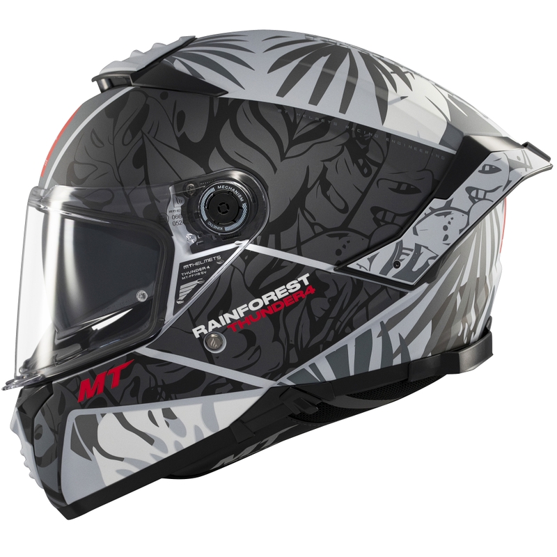 Integral motoristična čelada MT Thunder 4 SV Rainforest mat črno-bela