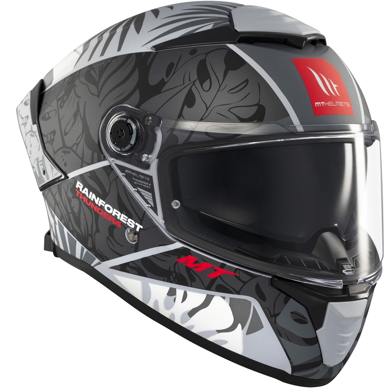Integral motoristična čelada MT Thunder 4 SV Rainforest mat črno-bela