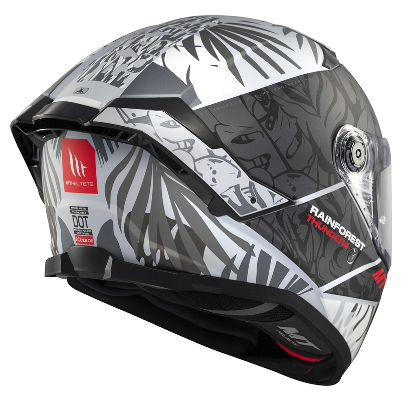Integral motoristična čelada MT Thunder 4 SV Rainforest mat črno-bela