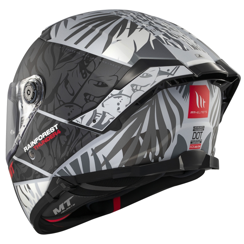 Integral motoristična čelada MT Thunder 4 SV Rainforest mat črno-bela