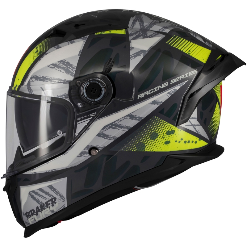 Integralna motoristična čelada MT Braker SV Fury sivo-fluo rumena