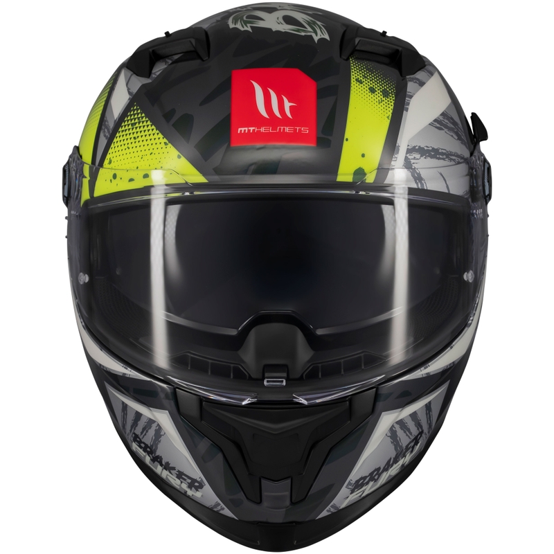 Integralna motoristična čelada MT Braker SV Fury sivo-fluo rumena
