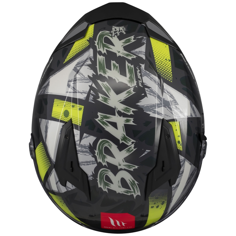 Integralna motoristična čelada MT Braker SV Fury sivo-fluo rumena