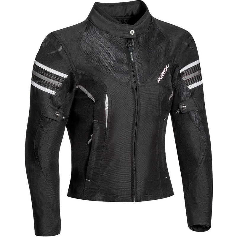 Ženska motoristična jakna IXON Ilana black and white razprodaja