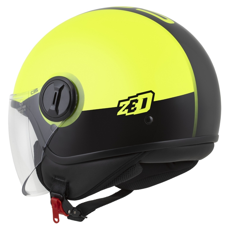 Odprta čelada ZED C35 fluo rumeno-črna