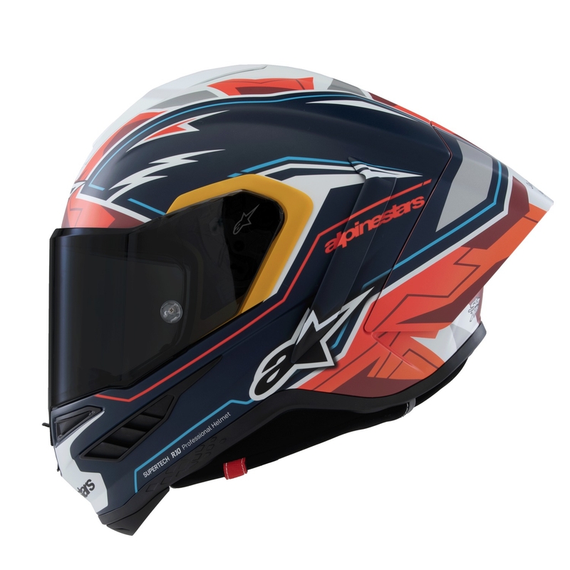 Alpinestars Supertech R-10 Limited Edition Pedro Acosta Full Face motoristična čelada mat modra-rdeča-bela