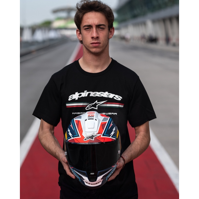 Alpinestars Supertech R-10 Limited Edition Pedro Acosta Full Face motoristična čelada mat modra-rdeča-bela