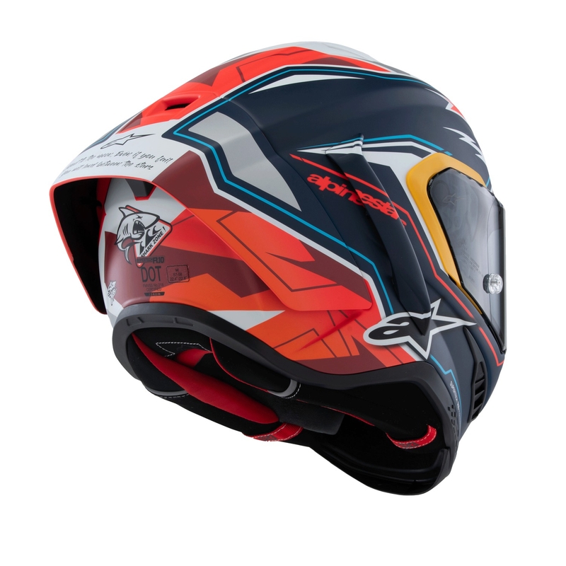 Alpinestars Supertech R-10 Limited Edition Pedro Acosta Full Face motoristična čelada mat modra-rdeča-bela